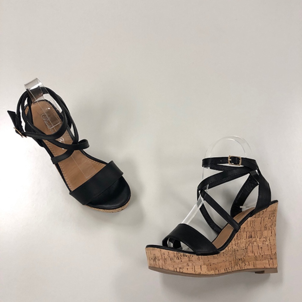 Wedge Sandals from Fashion Focus - Super-35 Black